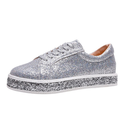 Title 5, Large size flat lace-up womens shoes with rhin...