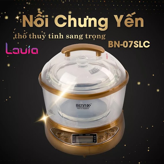 Nồi Chưng Yến Điện Tử Đa Năng Bennix Dung Tích 0.7L, Thố Thủy Tinh, Bảng Điều Khiển Lcd Hiện Đại - Hàng Chính Hãng