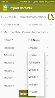 Backup Contact To Excel (Impor Screenshot