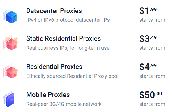 Proxy-Cheap pricing