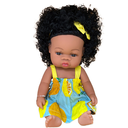 Title 1, Cute Soft Fruit Skirt Black Doll Toy, an adorab...