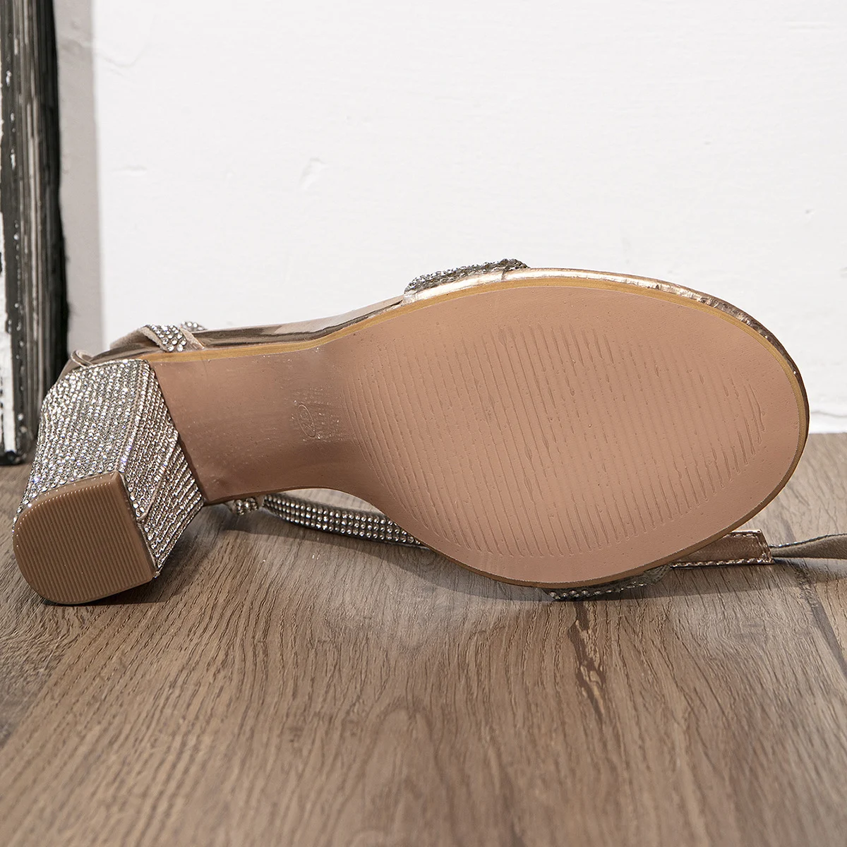Title 3, Dames hoge hak sandalen met strass gesp Maak ee...