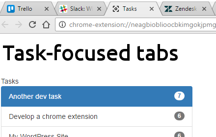 Task-focused browser tabs Preview image 0