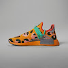 hu nmd animal print focus orange / core black / screaming green