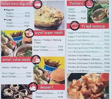 Wow! Momo menu 