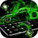 Green Flaming Neon Car Theme icon