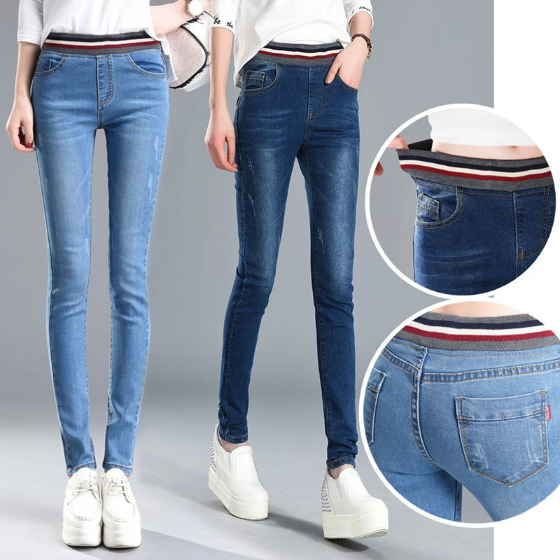 Jeans lápis de cintura alta para um visual elegante e confortável. Modelam a silhueta e valorizam suas curvas, perfeitos para diversas ocasiões.