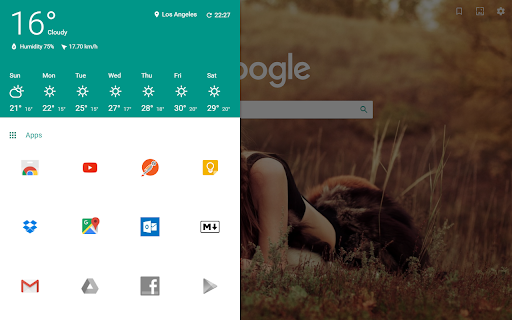 Material Design New Tab