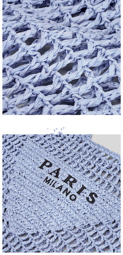 Title 7, Retro Popular Large-capacity Hollow Woven Handb...