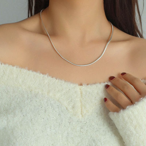 Title 3, New Big Baroque Snake Bones Chain Necklace For ...
