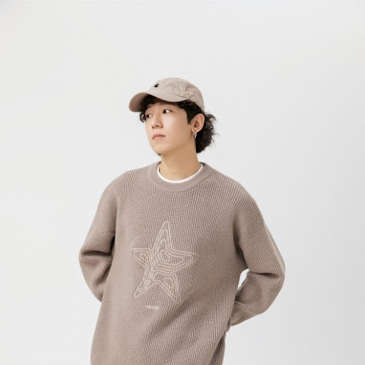 Title 2, Retro Crew Neck Five-Star Sweater Mens and Wom...