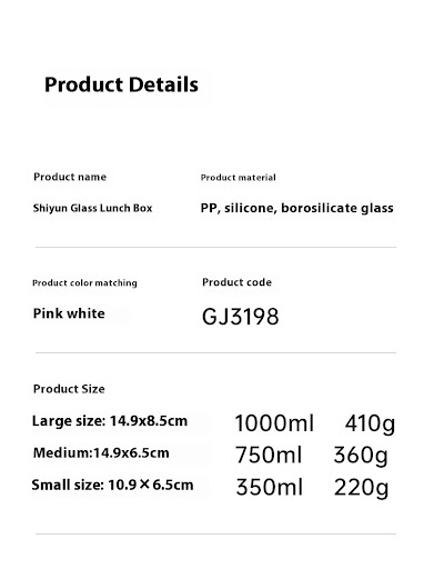 Title 4, Borosilicate Glass Lunch Box for Microwave Heat...
