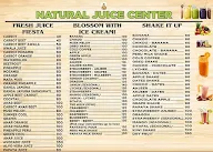 Natural Juice Center menu 1