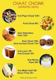 Chaat Chowk menu 1