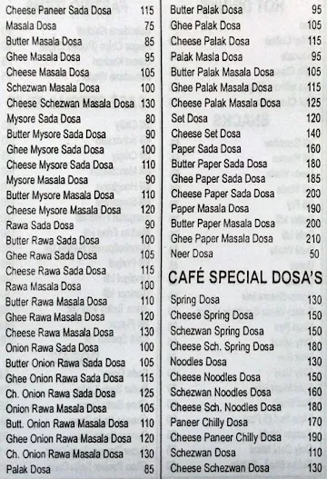 Madras Cafe menu 