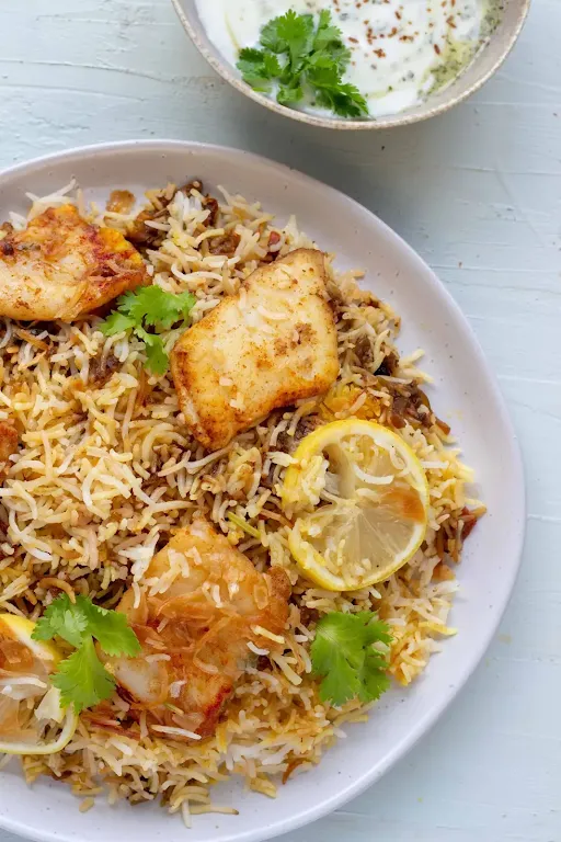 Fish Tikka Handi Biryani