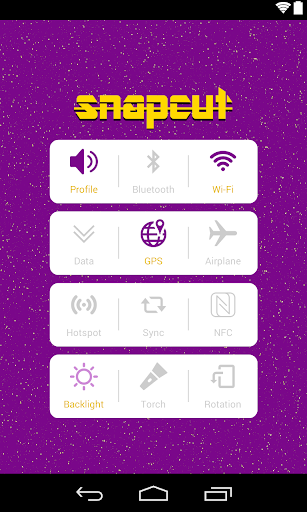 Snapcut - Shortcut to settings