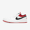 air jordan 1 low white / black / jim red