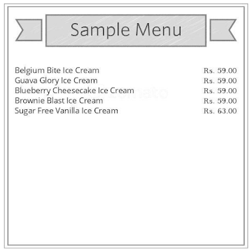 Apsara Ice Creams menu 