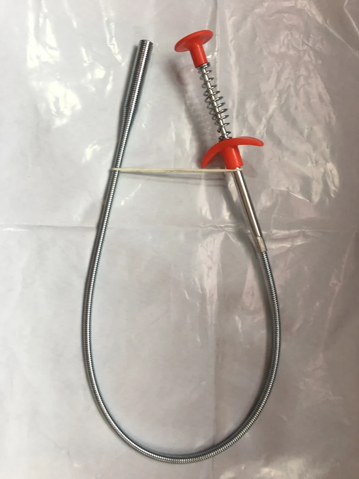 Déboucheur de Canalisation 60CM, Outil de Nettoyage pour Évier et Baignoire, Retire les Cheveux et Bouchons, pour la Cuisine et la Salle de Bain