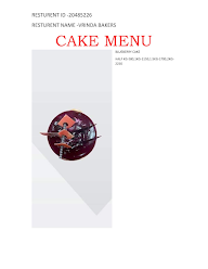 Vrinda Bakers menu 8