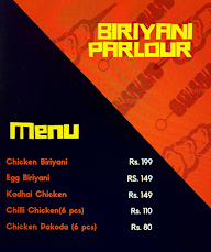 Biriyani Parlour menu 1