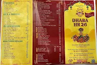 Dhaba Hr 26 menu 4