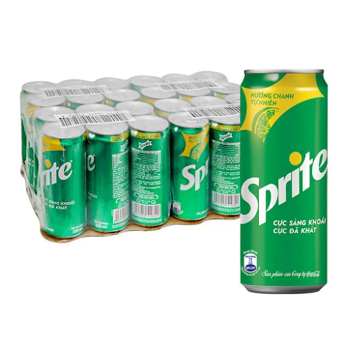 Lốc 24 lon Nước giải khát Có Gas Sprite Hương Chanh tự Nhiên 320ml