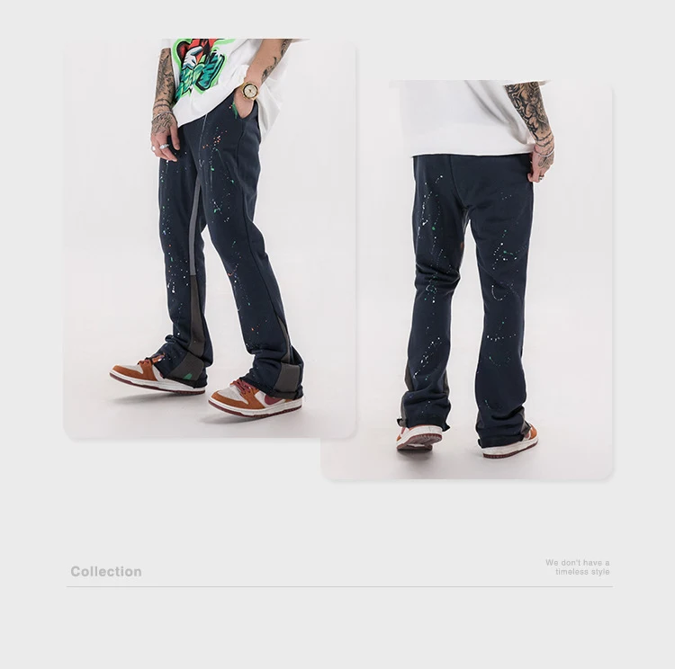 Title 4, Pantaloni casual con cuciture colorate "Splash ...