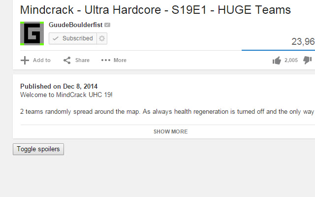 UHC Comment Hider