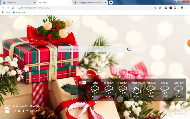 Christmas Gifts New Tab, Wallpapers HD