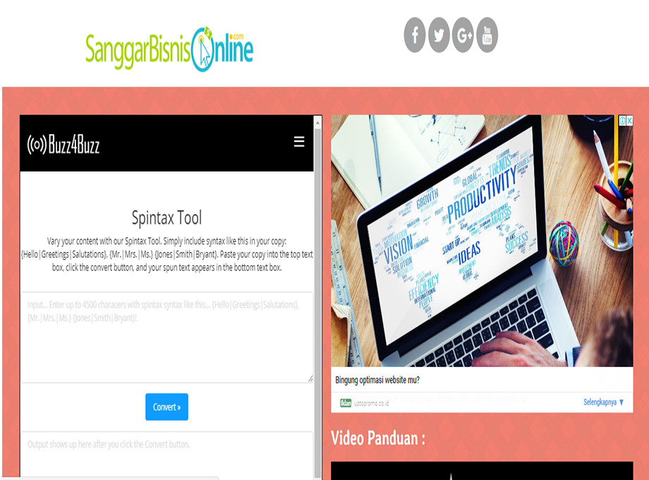 TEXT SPINTAX - SANGGAR BISNIS ONLINE Preview image 0