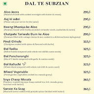 Pind Balluchi menu 5