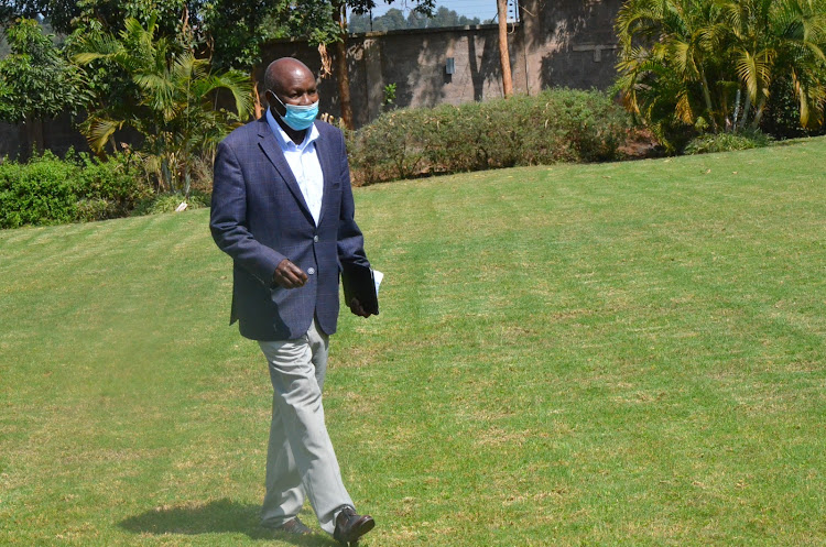 KTDA chairman Peter Kanyago in Nyeri on Wednesday