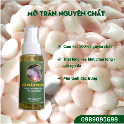 Mỡ Trăn Nguyên Chất Thiên Nhiên Triệt Lông Làm Chậm Quá Trình Mọc Lại Lông 30Ml