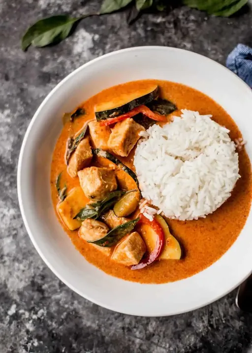 Veg Thai Curry + Steam Rice Combo