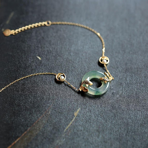 Title 2, Jade Safety Buckle Koi Fish Pearl Bracelet. Sec...