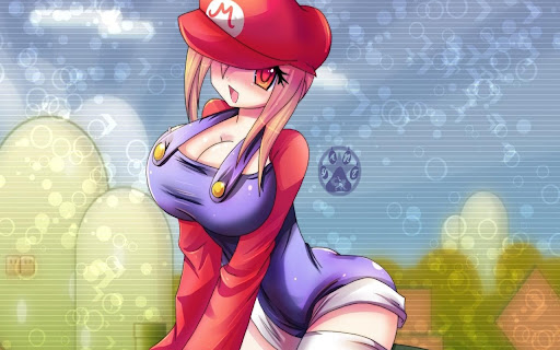 Super Mario Girl 1366x768