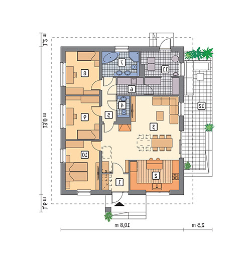 Dopasowany - M261 - Rzut parteru