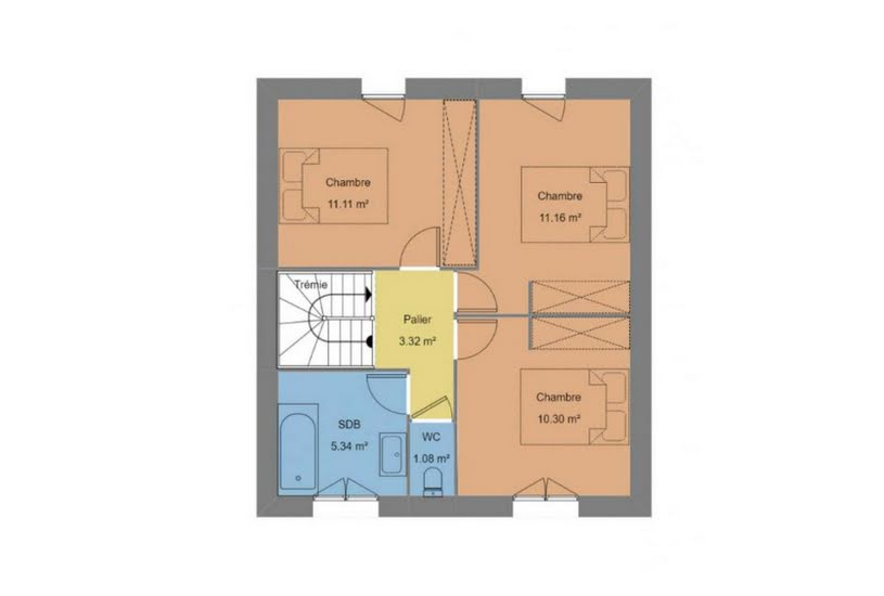  Vente Terrain + Maison - Terrain : 405m² - Maison : 89m² à Boisgervilly (35360) 