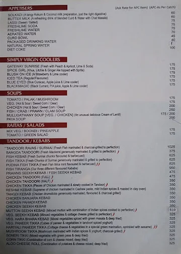 Gajalee menu 