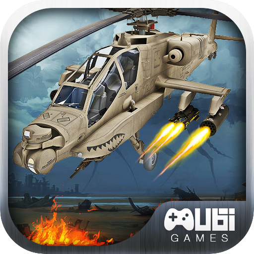 Gunship hélicoptère 3D icon