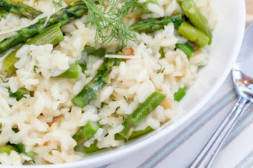 Creamy Asparagus Risotto with Dill