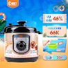 [Mã Elcmt5 Giảm 10% Đơn 699K] Nồi Áp Suất Điện Đa Năng 6.0L Comet - Cm6156