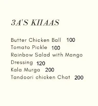 3A's Khaas menu 1