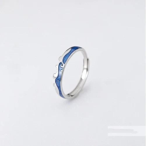 Bague de couple en argent sterling 925, symbole d'amour éternel. Cadeau parfait pour elle et lui, pour une relation romantique et durable.