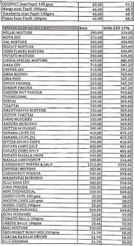 Selvam Sweets menu 3