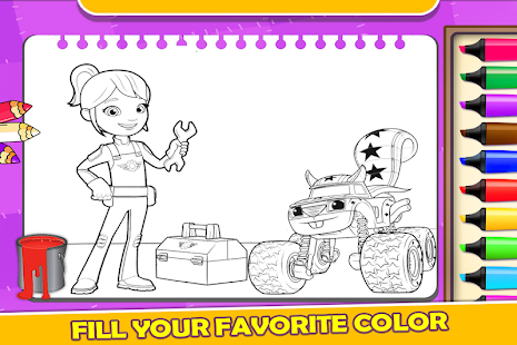 Monster Trucks BLZ Coloring Book(圖8)-速報App