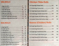 Zenkou Kathi Roll menu 1