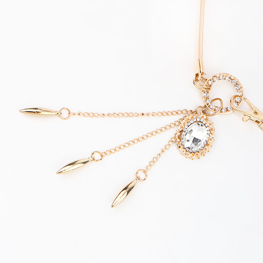 Title 9, Fashion Small Incense Wind Metal Oval Rhineston...